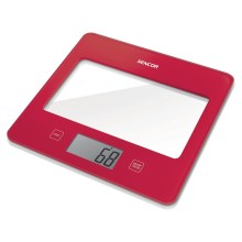 Sencor - Digitalna kuhinjska tehtnica 1xCR2032 rdeča