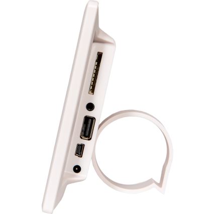 Sencor - Digitalni foto okvir 7 z zvočnikom 230V bel + daljinski upravljalnik