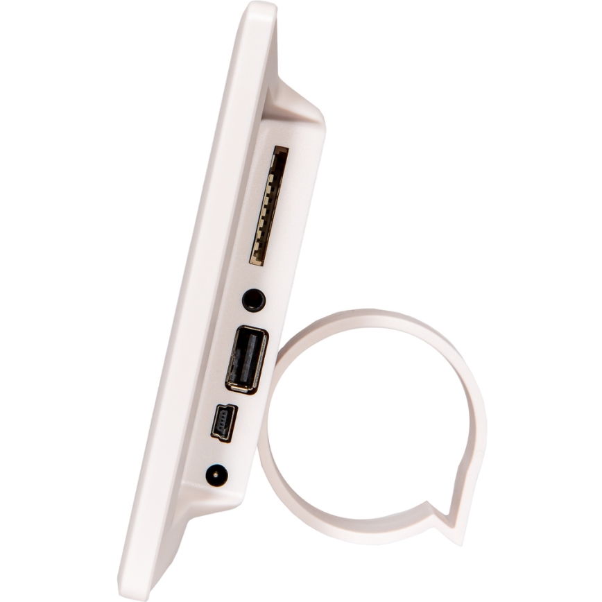 Sencor - Digitalni foto okvir 7 z zvočnikom 230V bel + daljinski upravljalnik