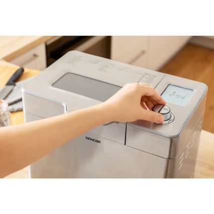 Sencor - Domači pekač kruha 550W/230V mat krom
