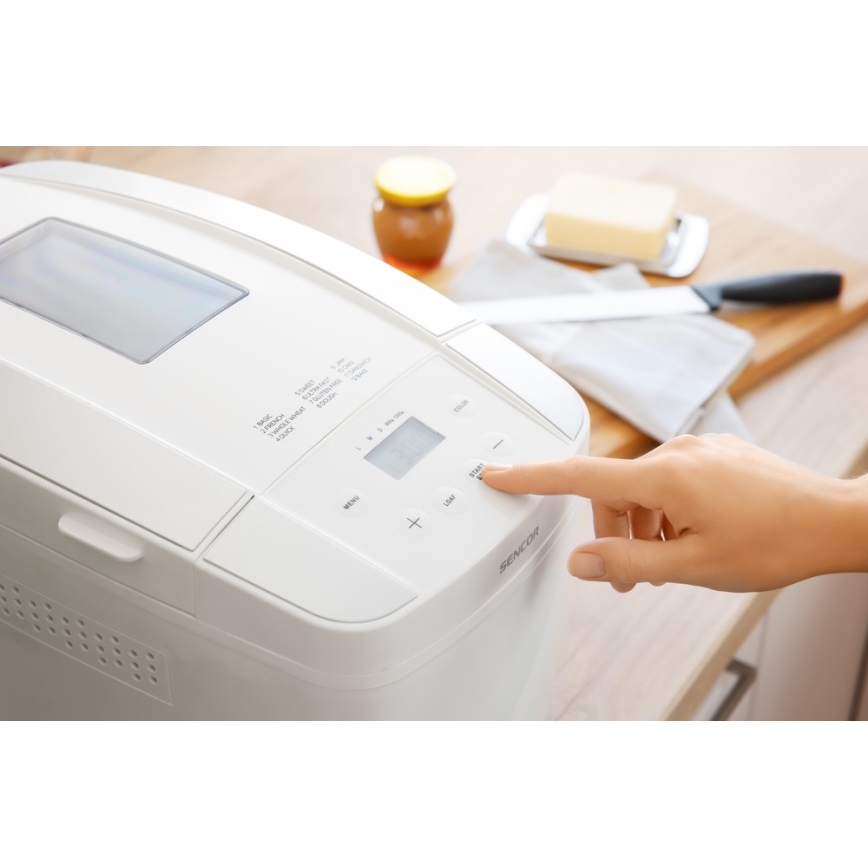 Sencor - Domači pekač kruha z LCD zaslonom 800W/230V