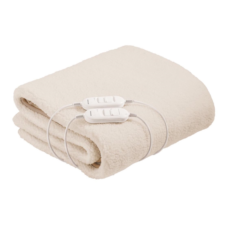 Sencor - Električna grelna odeja za dve osebi 120W/230V 160x140 cm kremna