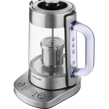 Sencor - električni čajnik z nastavitvijo temperature, 1,5 l, 1500 W/230 V, iz nerjavečega jekla