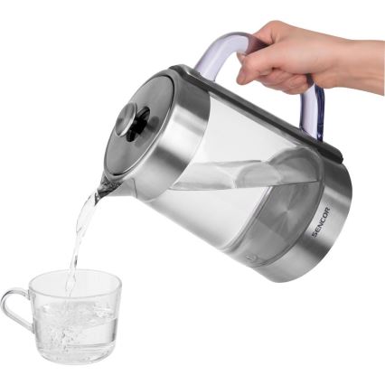 Sencor - električni čajnik z nastavitvijo temperature, 1,5 l, 1500 W/230 V, iz nerjavečega jekla