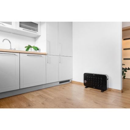 Sencor - Električni konvektorski grelec 750/1250/2000W/230V termostat IP24 črna