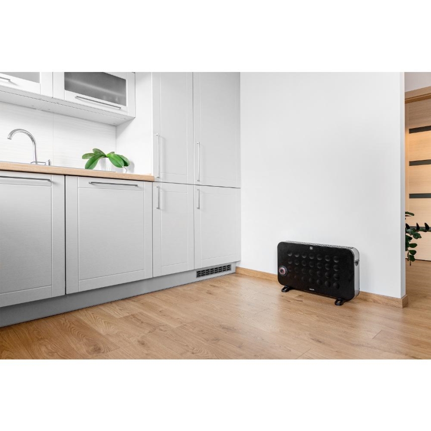 Sencor - Električni konvektorski grelec 750/1250/2000W/230V termostat IP24 črna