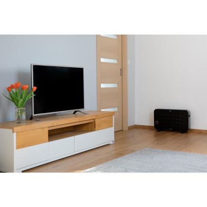 Sencor - Električni konvektorski grelec 750/1250/2000W/230V termostat IP24 črna