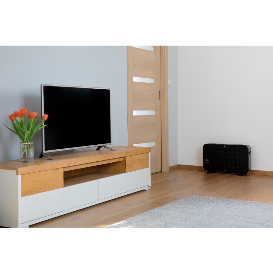 Sencor - Električni konvektorski grelec 750/1250/2000W/230V termostat IP24 črna