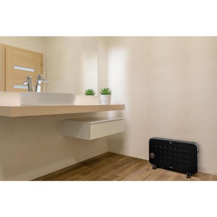 Sencor - Električni konvektorski grelec 750/1250/2000W/230V termostat IP24 črna