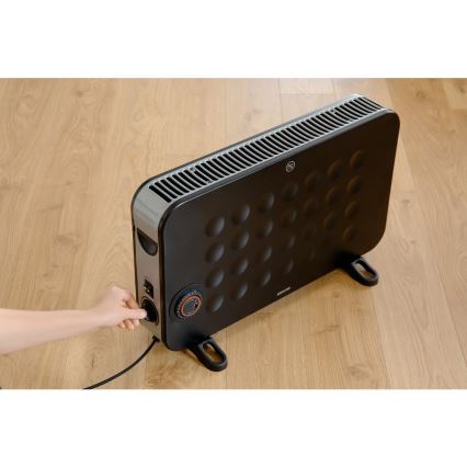Sencor - Električni konvektorski grelec 750/1250/2000W/230V termostat IP24 črna