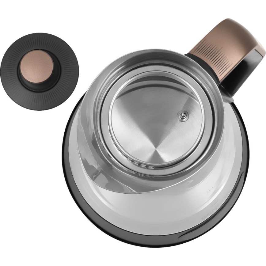 Sencor - Električni kuhalnik vode z nastavljivo regulacijo temperature 1,5 l 2150W/230V črn/rose gold