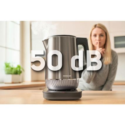 Sencor - Električni kuhalnik z regulacijo temperature 1,7 l 1800W/230V nerjaveče jeklo