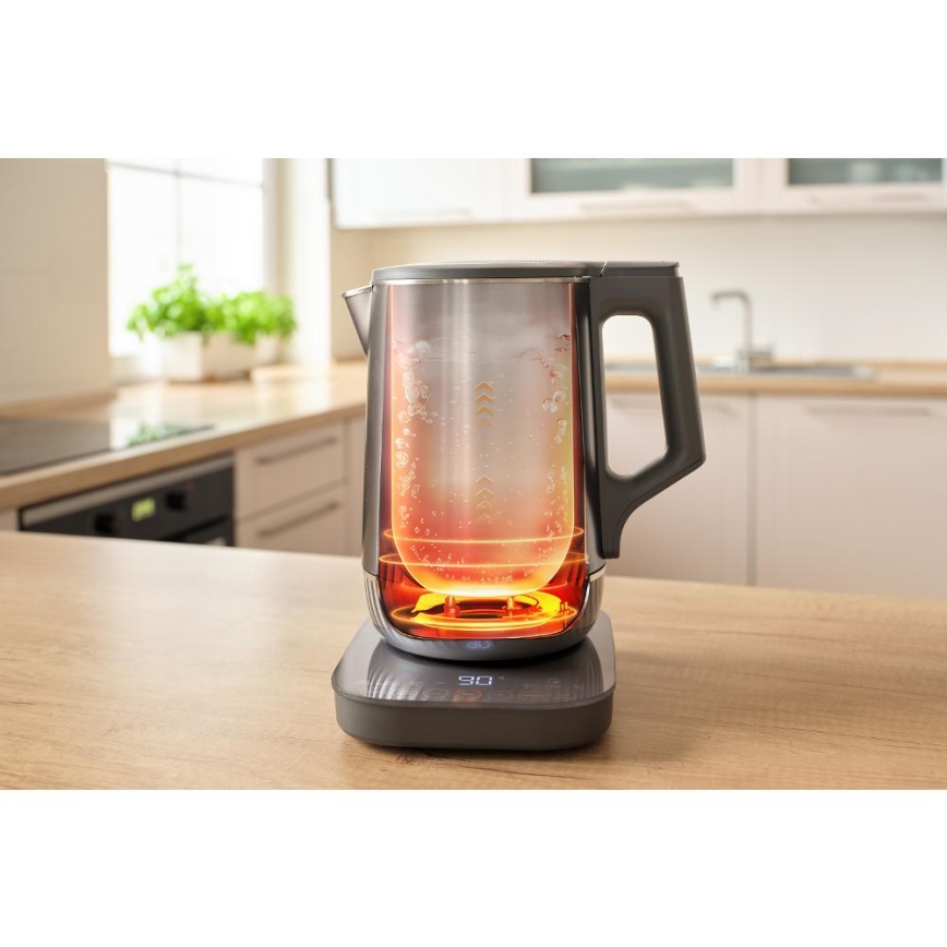 Sencor - Električni kuhalnik z regulacijo temperature 1,7 l 1800W/230V nerjaveče jeklo