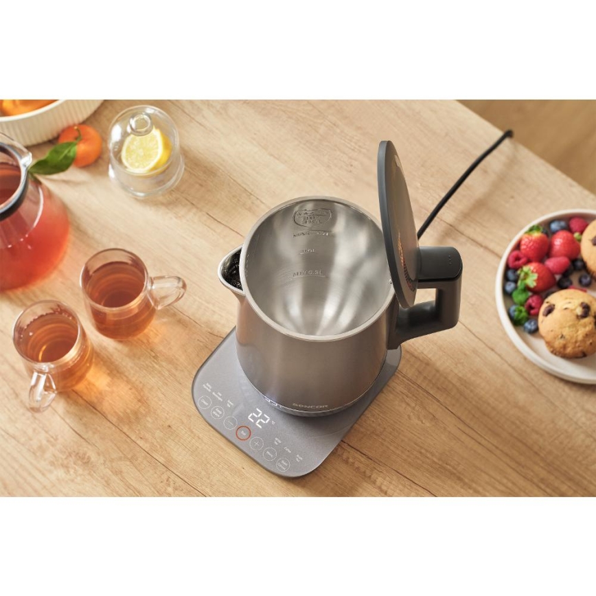 Sencor - Električni kuhalnik z regulacijo temperature 1,7 l 1800W/230V nerjaveče jeklo