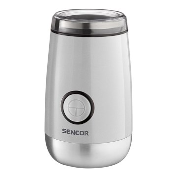 Sencor - Električni mlinček za kavna zrna 60 g 150W/230V bela/mat krom