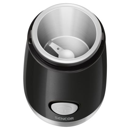 Sencor - Električni mlinček za kavna zrna 60 g 150W/230V črna/mat krom