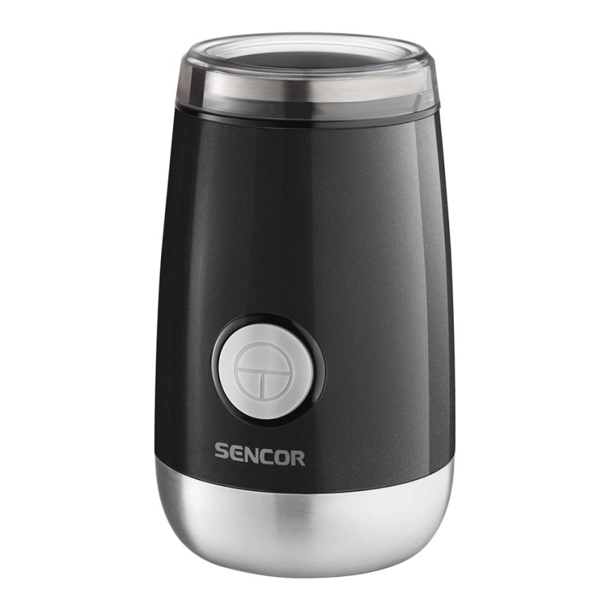 Sencor - Električni mlinček za kavna zrna 60 g 150W/230V črna/mat krom
