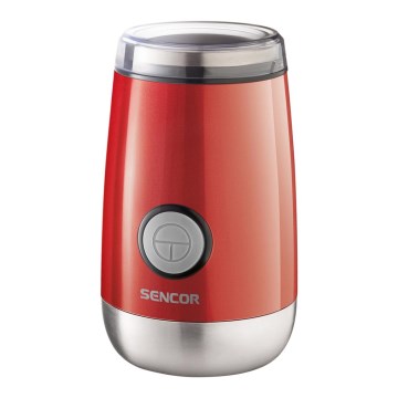 Sencor - Električni mlinček za kavna zrna 60 g 150W/230V rdeča/mat krom