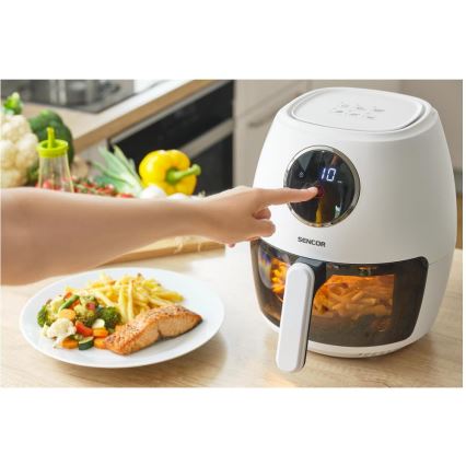 Sencor - Friteza na vroč zrak 3,5 l 1300 W/230 V bela