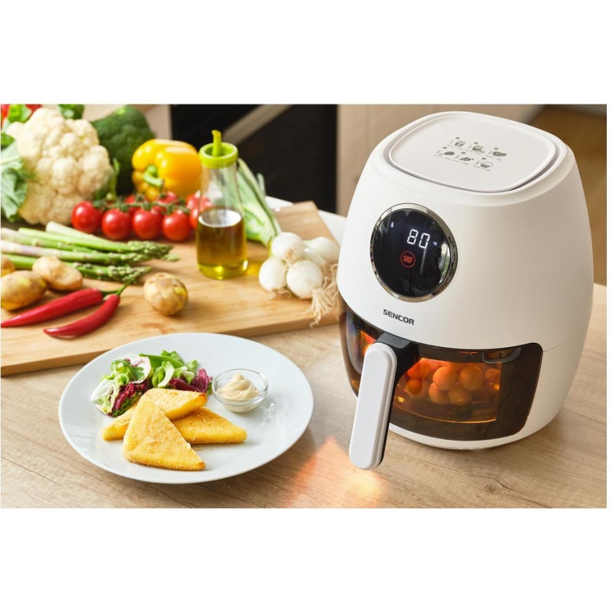 Sencor - Friteza na vroč zrak 3,5 l 1300 W/230 V bela