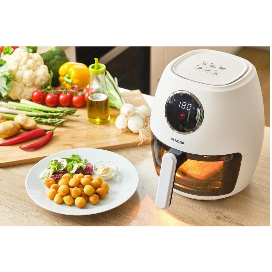 Sencor - Friteza na vroč zrak 3,5 l 1300 W/230 V bela