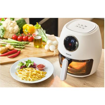 Sencor - Friteza na vroč zrak 3,5 l 1300 W/230 V bela