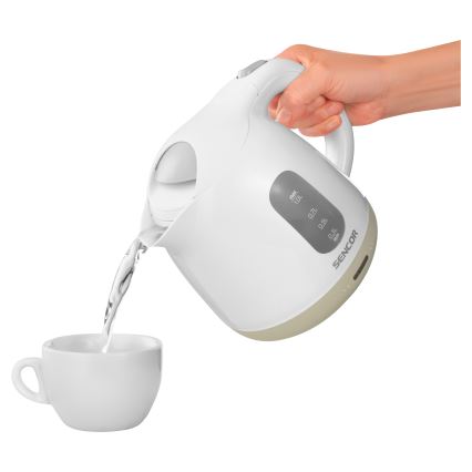 Sencor - Grelnik vode 1 l 1100W/230V bela/bež