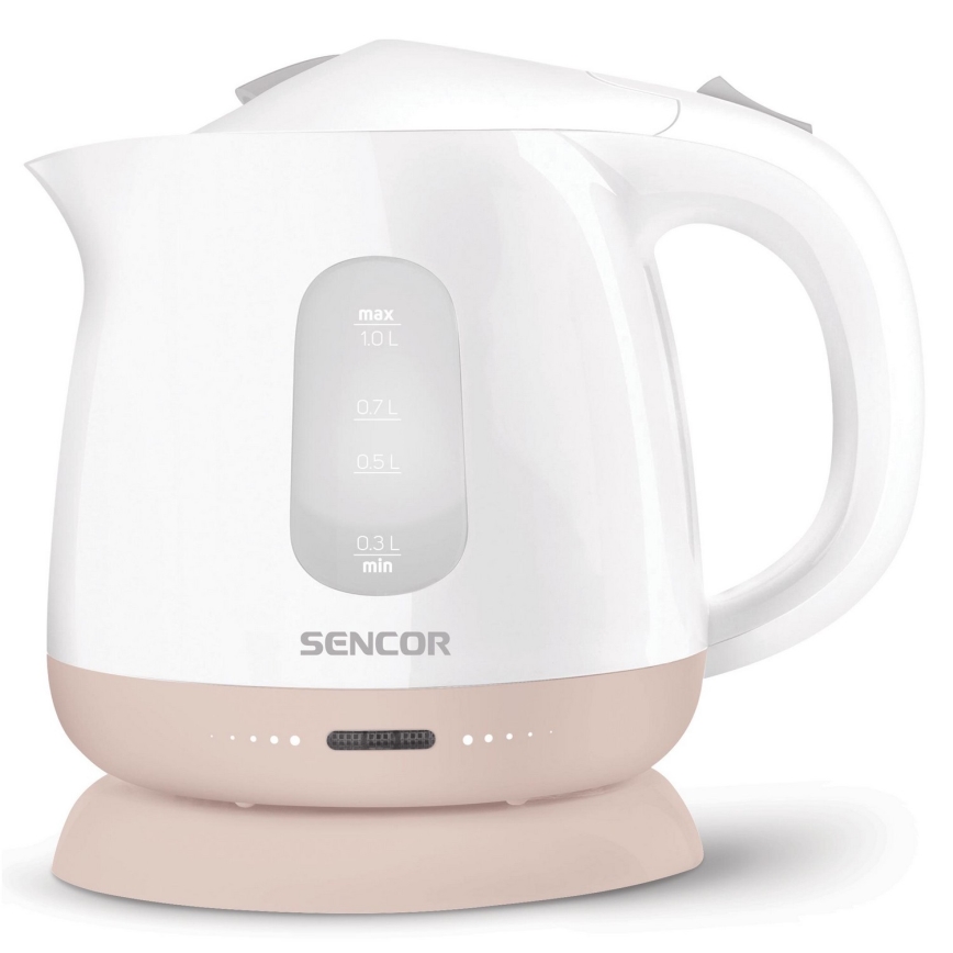 Sencor - Grelnik vode 1 l 1100W/230V bela/roza