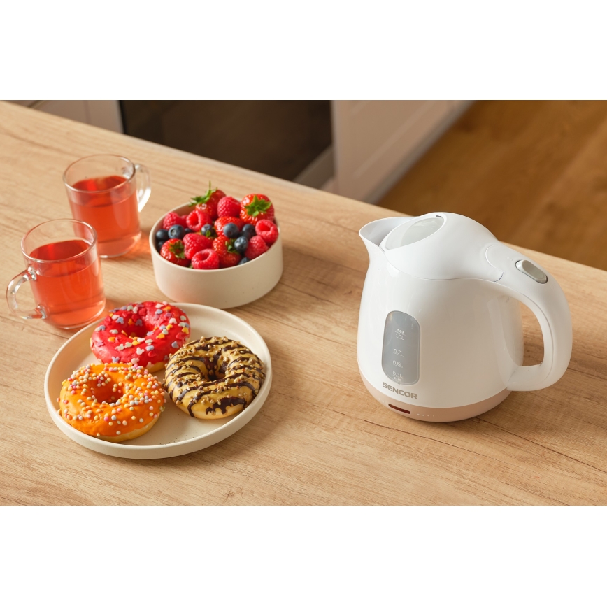 Sencor - Grelnik vode 1 l 1100W/230V bela/roza