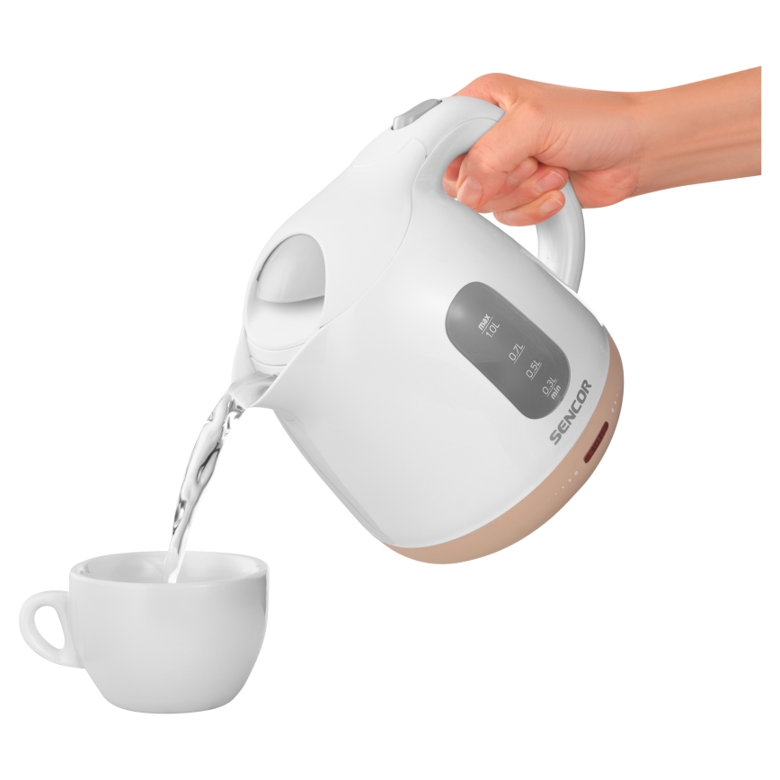 Sencor - Grelnik vode 1 l 1100W/230V bela/roza