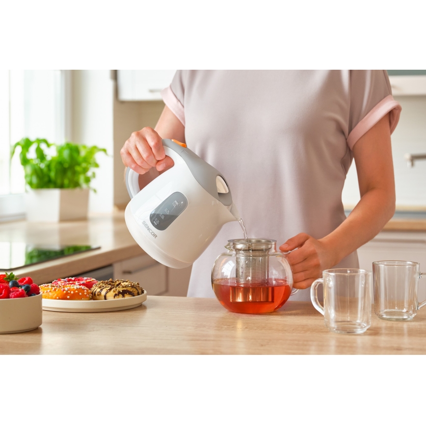 Sencor - Grelnik vode 1 l 1100W/230V bela/siva