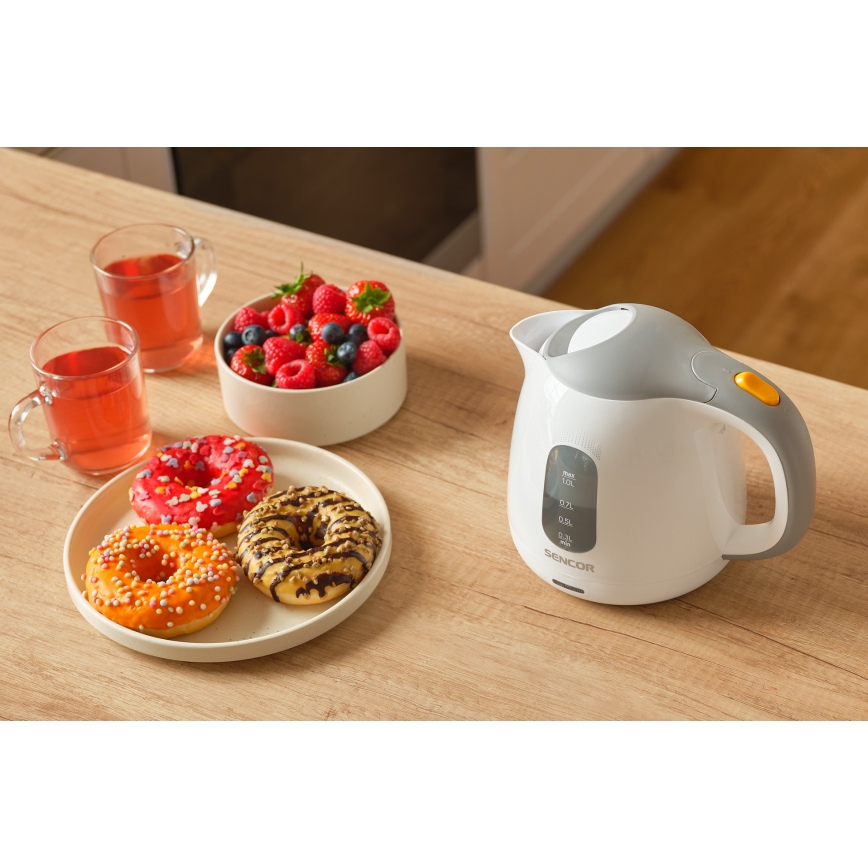 Sencor - Grelnik vode 1 l 1100W/230V bela/siva