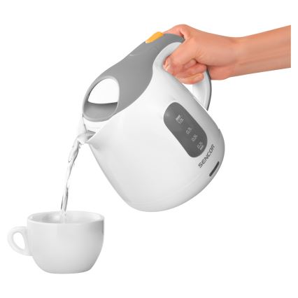 Sencor - Grelnik vode 1 l 1100W/230V bela/siva