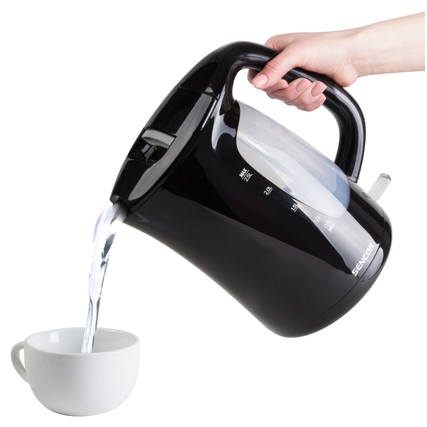 Sencor - Grelnik vode 2,5 l 2200W/230V črn