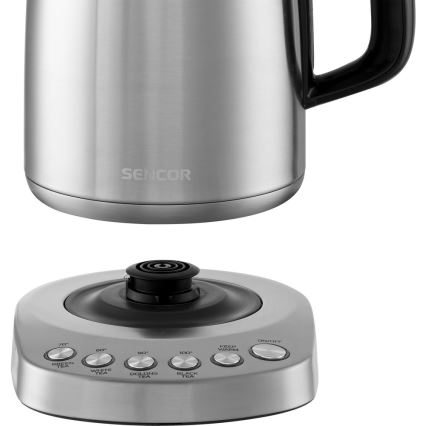 Sencor - Grelnik vode s termoregulacijo 1,7 l 2200W/230V nerjaveče jeklo