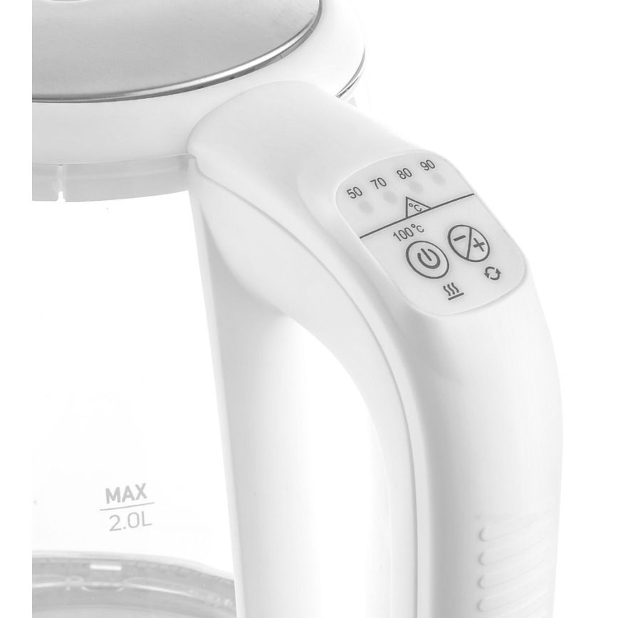 Sencor - Grelnik vode s termoregulacijo in LED osvetlitvijo 2 l 2200W/230V bel