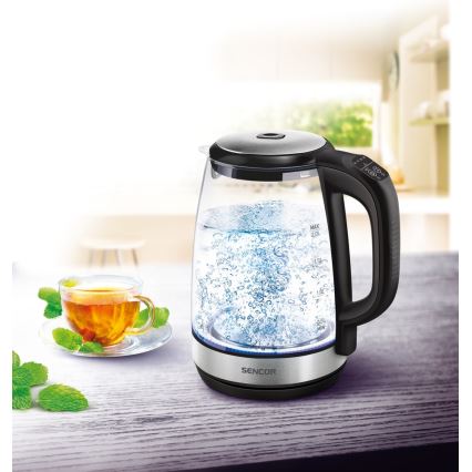 Sencor - Grelnik vode s termoregulacijo in LED osvetlitvijo 2 l 2200W/230V