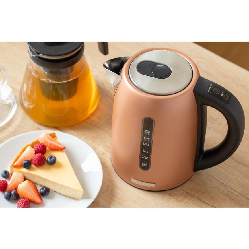 Sencor - Hiter električni čajnik s termoregulacijo 1,7 l 2150W/230V v bakreni barvi