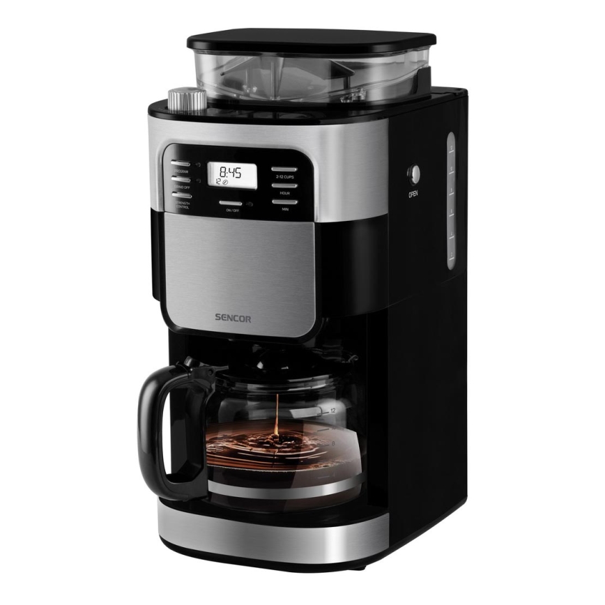 Sencor - Kavni aparat 1,5 l z LCD zaslonom 900W/230V