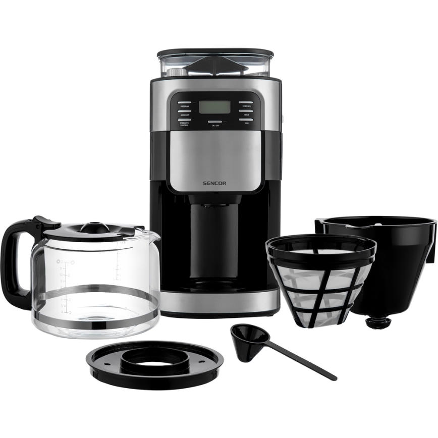 Sencor - Kavni aparat 1,5 l z LCD zaslonom 900W/230V