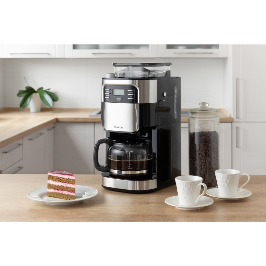 Sencor - Kavni aparat 1,5 l z LCD zaslonom 900W/230V