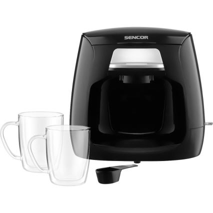 Sencor - Kavni aparat z two mugs 500W/230V črna