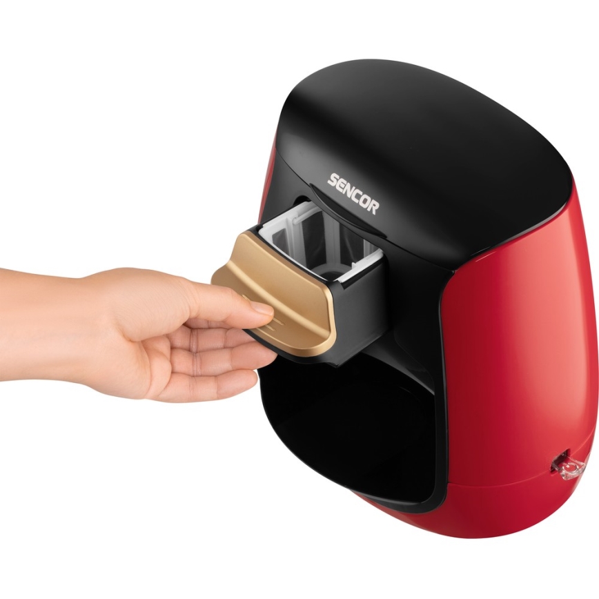 Sencor - Kavni aparat z two mugs 500W/230V rdeč/črna