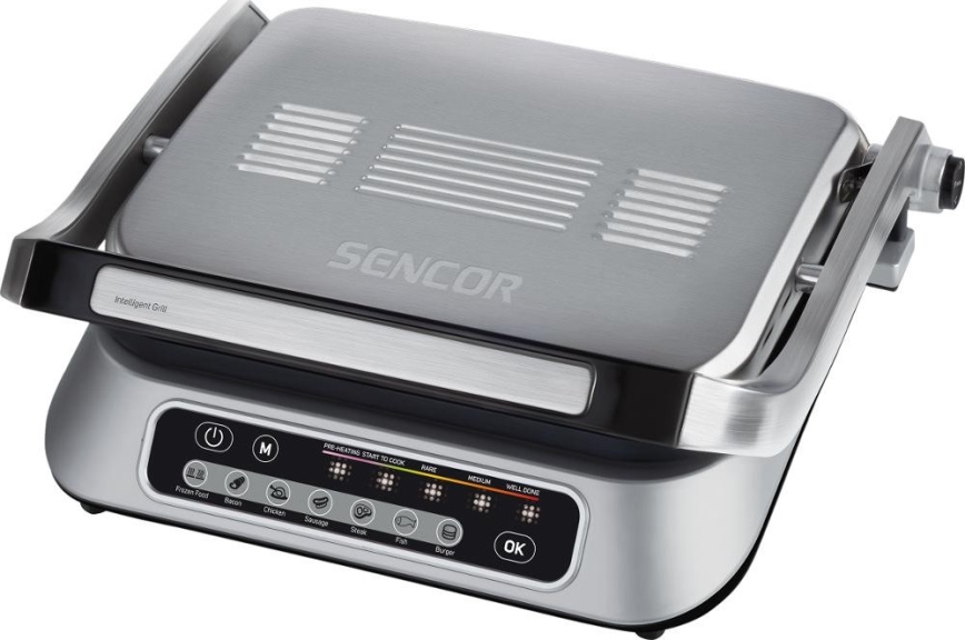 Sencor - Kontaktni žar 2100W/230V mat krom