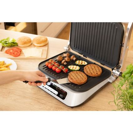 Sencor - Kontaktni žar 2100W/230V mat krom