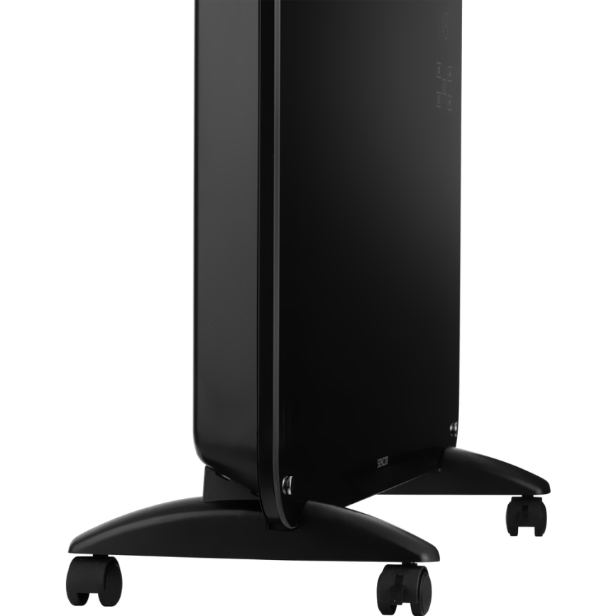 Sencor - Konvekcijski radiator z LCD zaslonom 750W/1500W/230V Wi-Fi Tuya IP24 črna + Daljinski upravljalnik