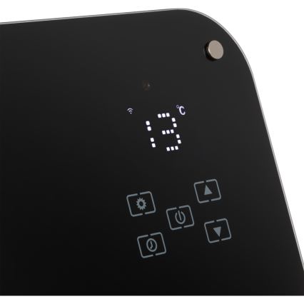 Sencor - Konvekcijski radiator z LCD zaslonom 750W/1500W/230V Wi-Fi Tuya IP24 črna + Daljinski upravljalnik