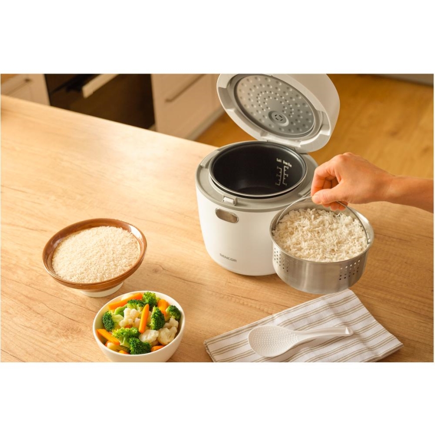 Sencor - Kuhalnik za riž 350W/230V 0,6 l bela