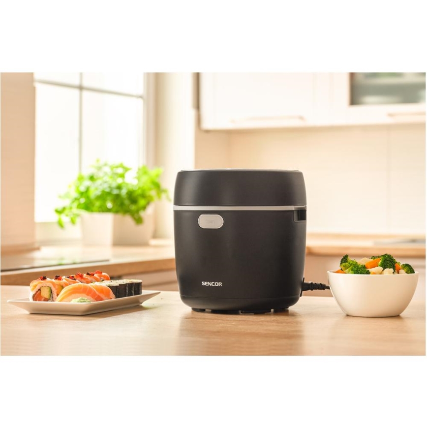 Sencor - Kuhalnik za riž 350W/230V 0,6 l črn