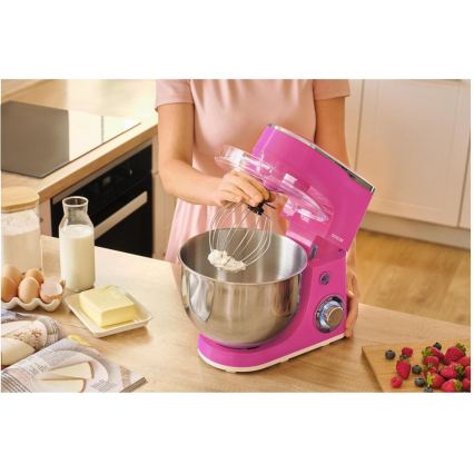 Sencor - Kuhinjski robot s skledo iz nerjavečega jekla 1300W/230V rožnat